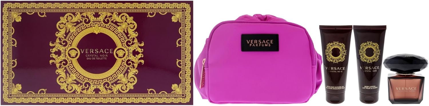 Versace Coffret Crystal Noir Eau de Toilette EDT 3 oz