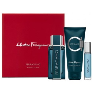 Ferragamo  Intense Leather gift set  EDT  3.4 oz