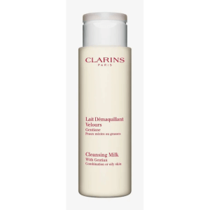 Clarins  Lait Démaquillant Velours Gentianes Peaux Mixtes Ou Grasses  SKIN CARE  6.7 oz