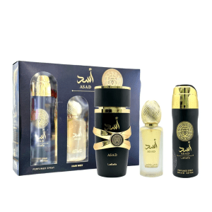 Lattafa Asad Gift Set EDP 3.4 oz